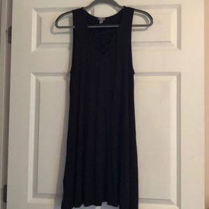 Black Lace Neck Dress